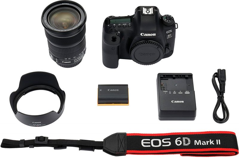La caja de la Canon EOS 6d Mark II incluye