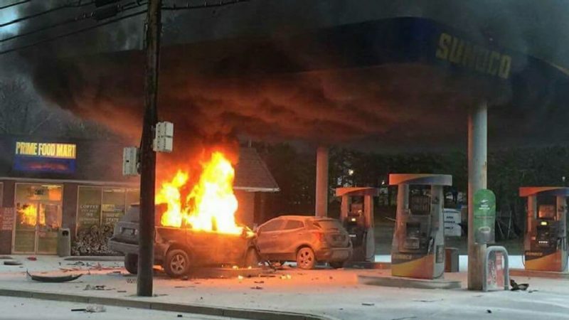 Explosión en una gasolinera