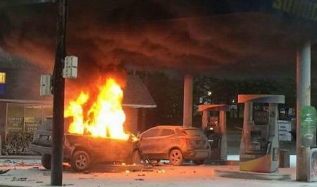 Explosión en una gasolinera