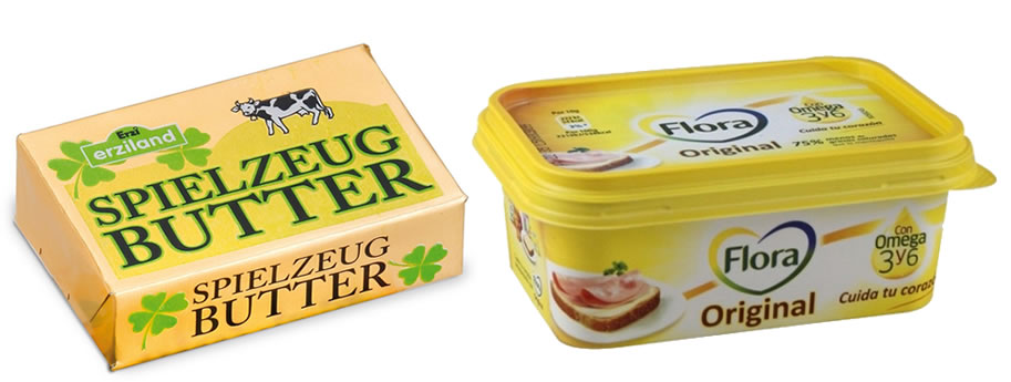 Diferencias entre la mantequilla y la margarina