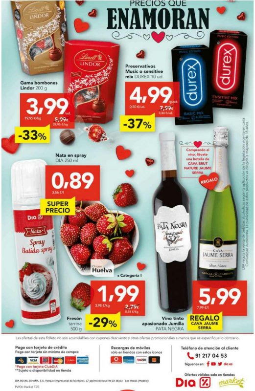 San Valentín en Supermercados Día